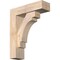 Ekena Millwork Merced Block Smooth Bracket w/ Offset Brace, Douglas Fir, 5 1/2"W x 18"D x 22"H BKT0604X18X22MRC05SDF - alternate 1